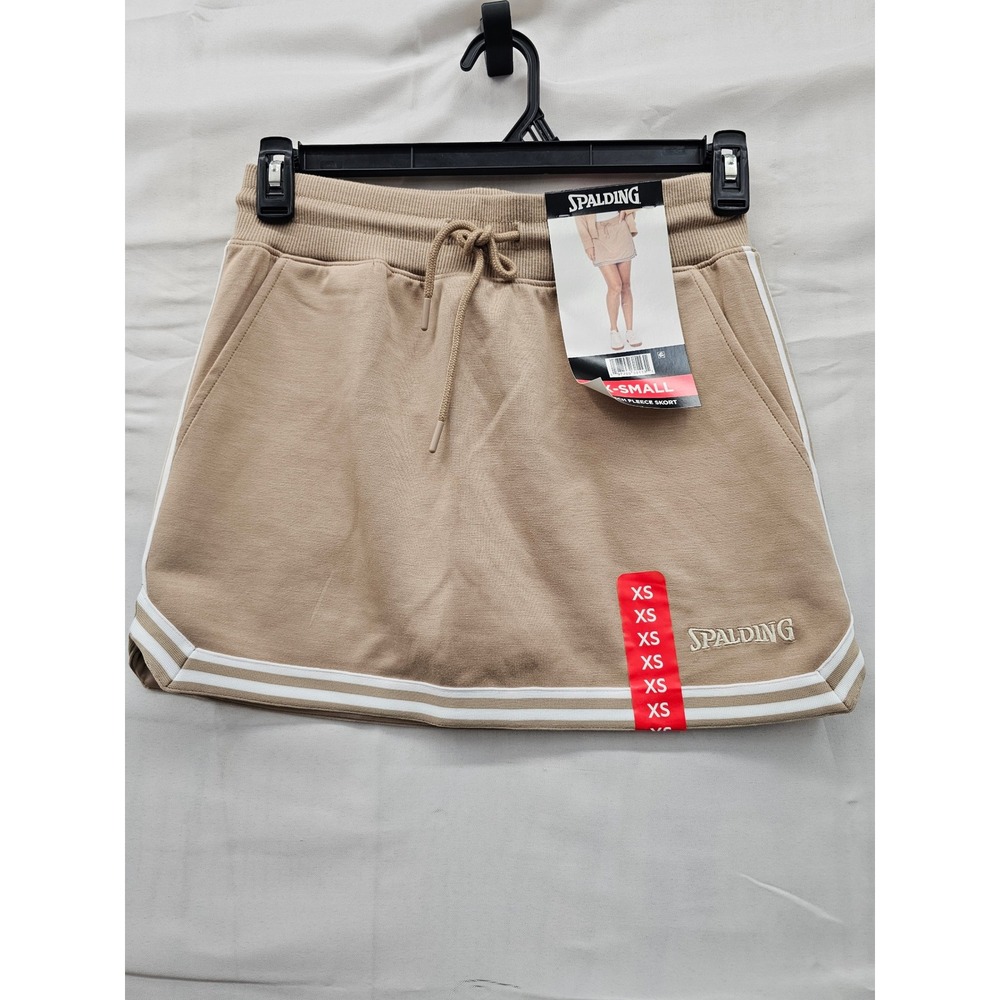 Spalding Womens Tech Fleece Skort Tan Polyester Blend Athletic Size XS